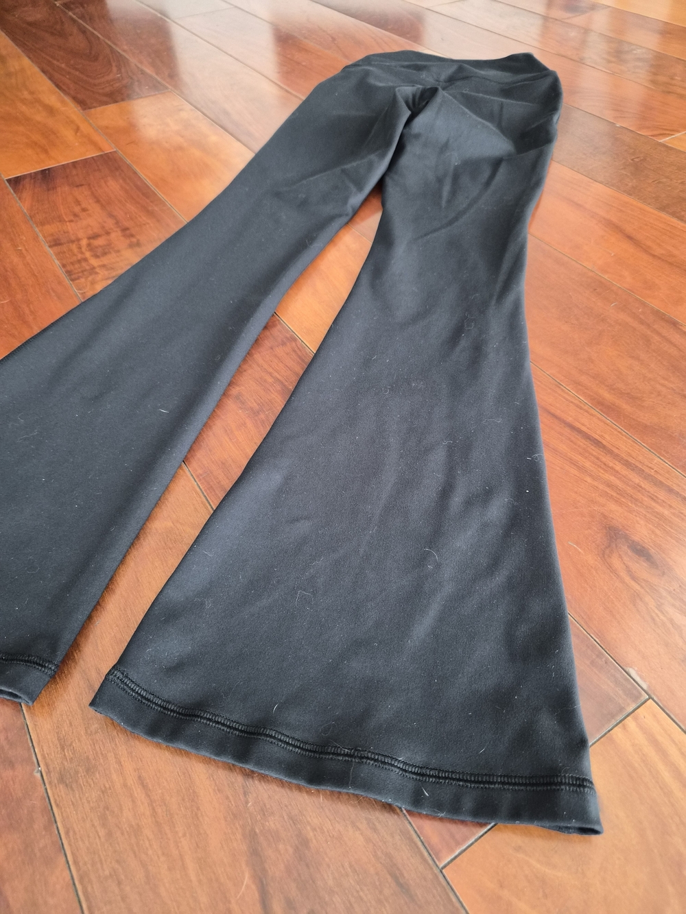 Yogalicious Lux Black Crossover High Waist Flare Leggings Pants XS - Picture 12 of 13